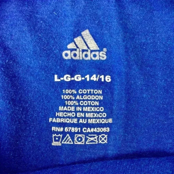 Adidas Kids Blue Steph Stephen Curry 30 Logo Golden State Warriors Shirt Large - Picture 6 of 7
